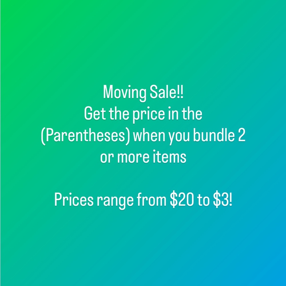 Moving Sale Bundle Offer